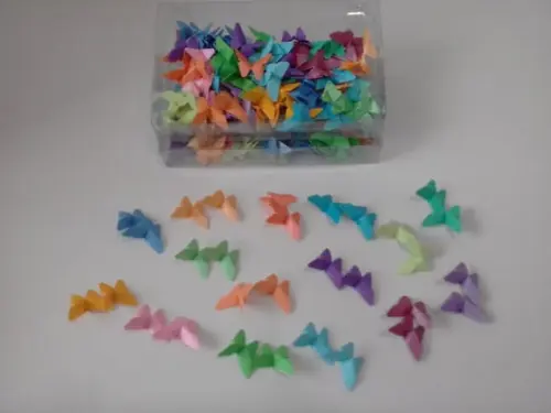 Borboletinhas Cores Lisas - kit 100 unidades