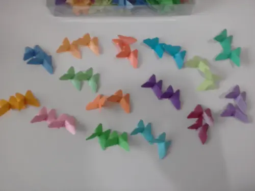Borboletinhas Cores Lisas - kit 100 unidades