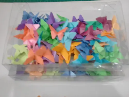 Borboletinhas Cores Lisas - kit 100 unidades