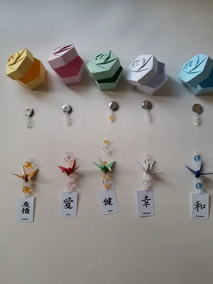 Enfeites de Tsuru com Imã - 10 Unidades