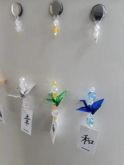 Enfeites de Tsuru com Imã - 10 Unidades