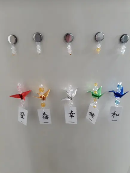 Enfeites de Tsuru com Imã - 10 Unidades