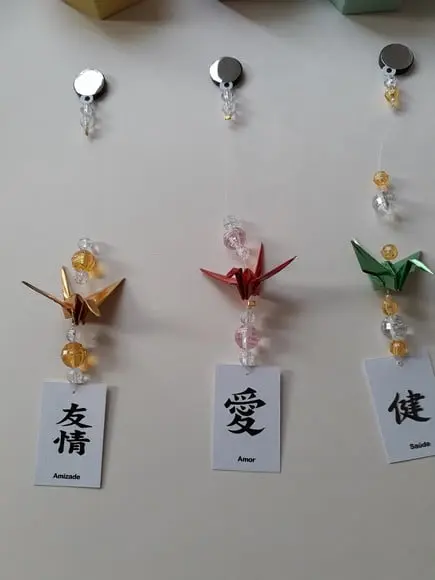 Enfeites de Tsuru com Imã - 10 Unidades