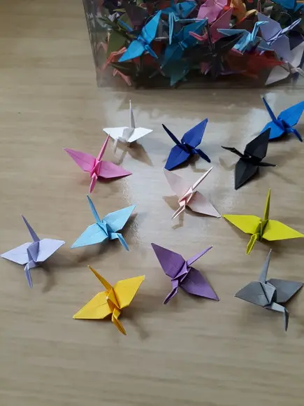 Mini Tsurus Coloridos Kit com 200 Unidades - Origami