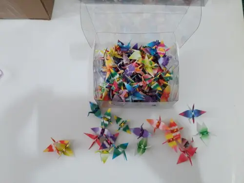 Kit 1000 Tsurus Coloridos - 20 Estampas - Origami