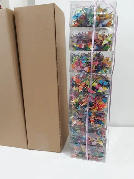 Kit 1000 Tsurus Coloridos - 20 Estampas - Origami