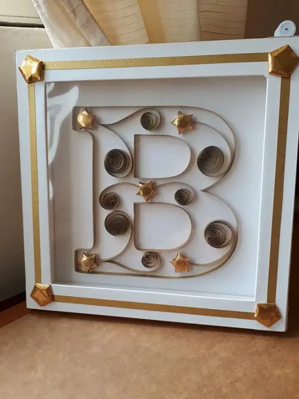 Monograma - Letra B - Quilling