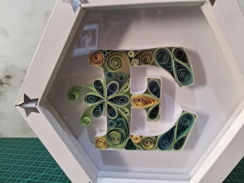 Monograma Letra E - Quilling
