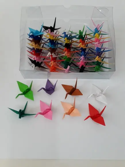 Tsurus Médios - Kit 220 un - Cores Lisas - Origami