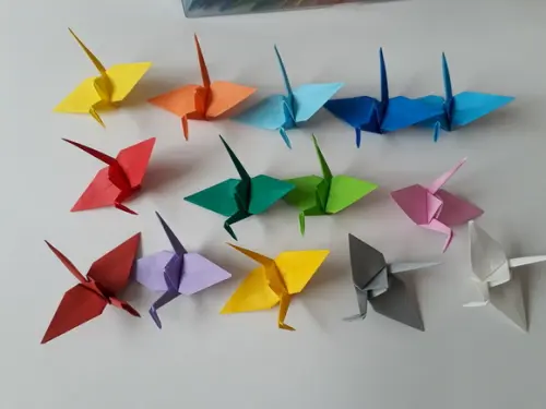 Tsurus Médios - Kit 45 un - Cores Lisas - Origami