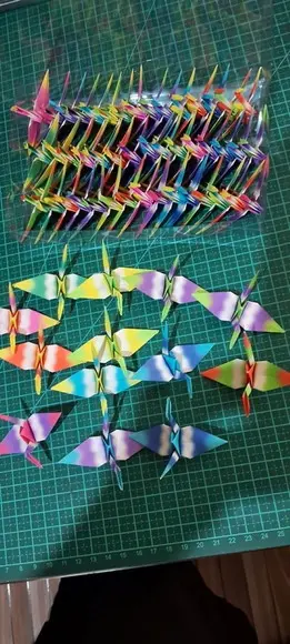 Tsurus Médios Estampados Diversos -45 un - Origami