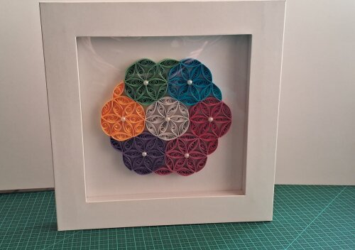Quadro mandala "Flor da Vida" - Quilling