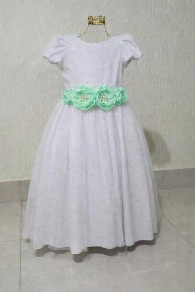 Cinto para Vestido Daminha com Flor