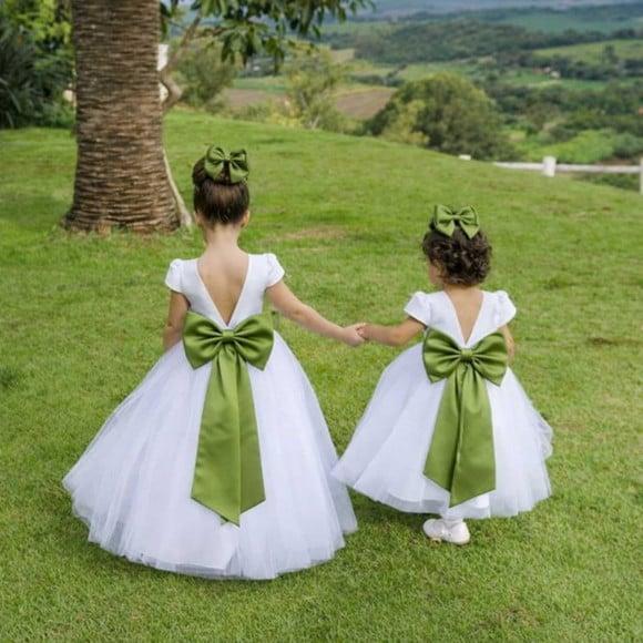 Cinto para Vestido Daminha Verde Oliva