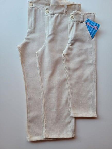 Calça em Linho Bege para Pajem