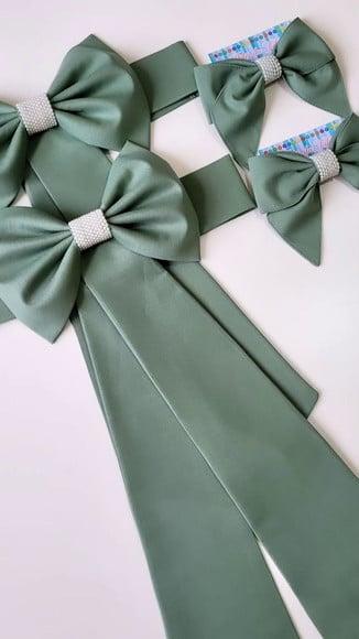 Cinto para Vestido Daminha Verde Oliva