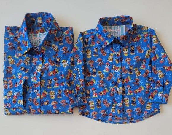 Camisa Pai e Filho Patrulha Canina