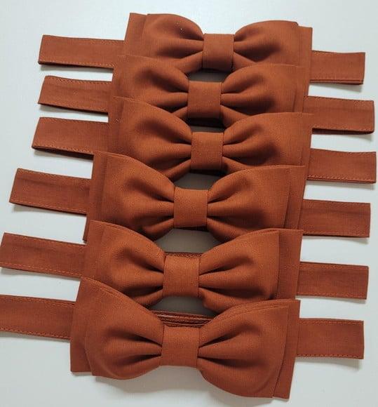 Gravata Borboleta Padrinhos Terracota