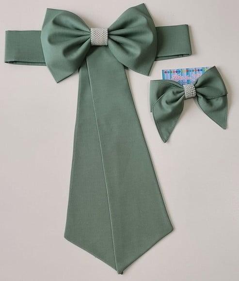Cinto para Vestido Daminha e Laço Pro Cabelo