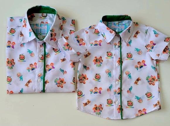 Camisa Pai e Filho Cocomelon