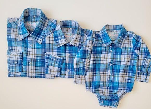 Camisa Tal Pai Tal Mãe Tal Filhos Xadrez