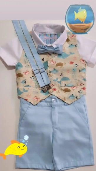 Roupa Fundo do Mar Aquarela