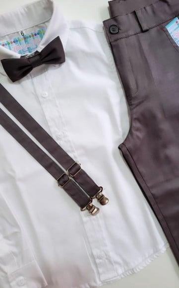 Roupa Pajem Cinza Chumbo