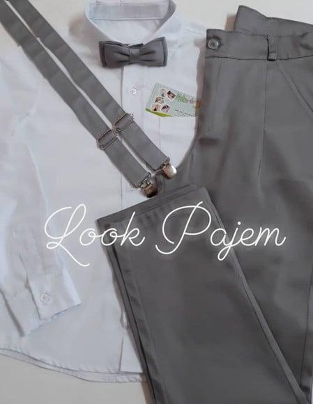 Roupa Pajem Cinza Chumbo