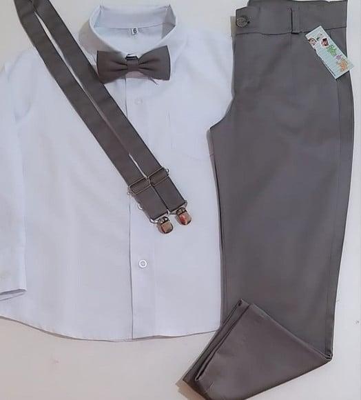 Roupa Pajem Cinza Chumbo