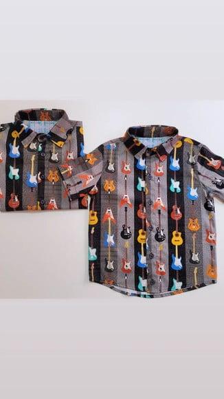 Camisa Instrumento Musicais Tal Pai Tal Filho