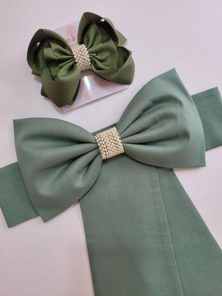 Cinto para Vestido Daminha Verde Oliva