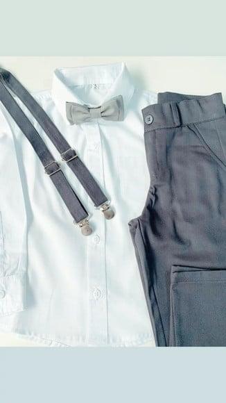 Roupa Pajem Cinza Chumbo