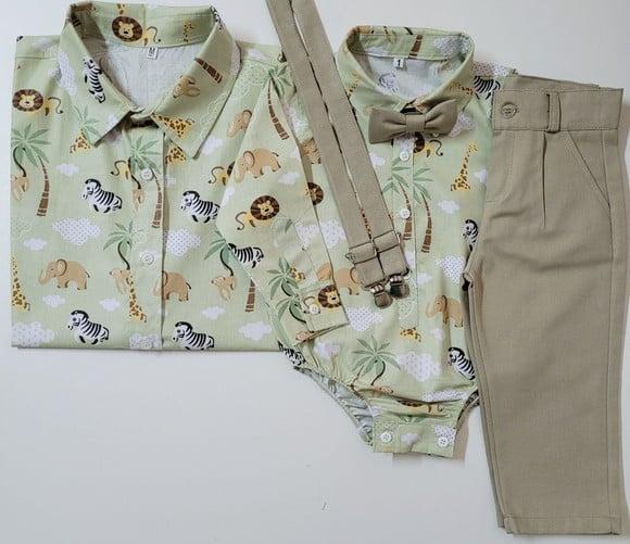 Roupa Safari Filho Camisa Pai