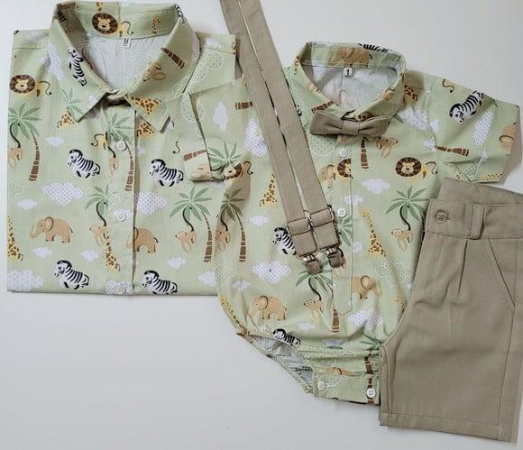 Roupa Safari Filho Camisa pai
