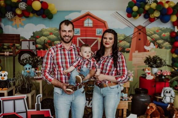 Camisa Xadrez Azultal Pai Tal Mãe Tal Filho