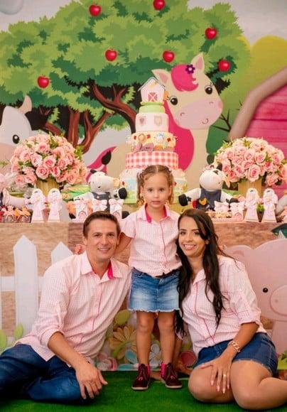 Camisa Xadrez Azultal Pai Tal Mãe Tal Filha Rosa