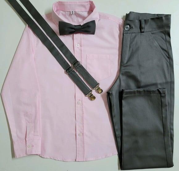 Roupa Pajem Cinza Chumbo