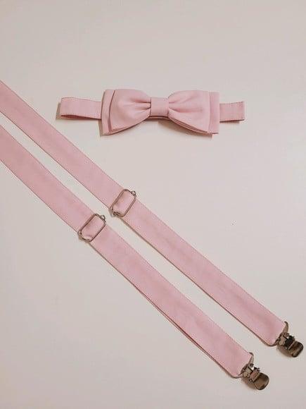 Suspensorio e Gravata Rose para padrinho