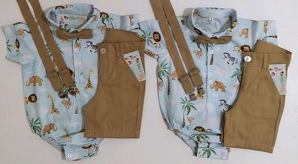Roupa Safari para Gêmeos Menino