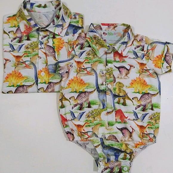 Camisa Dinossauro Tal pai Tal Filho