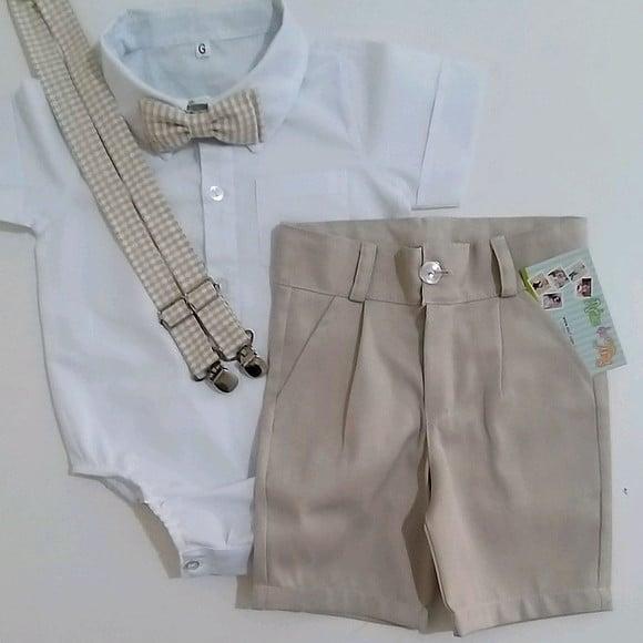 Roupa Batizado Bege
