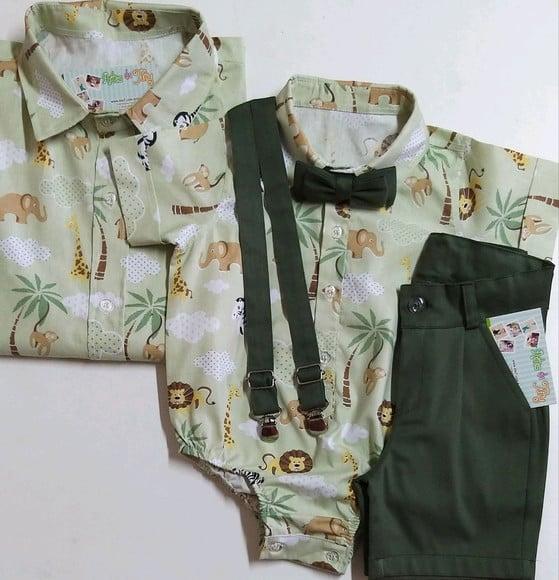 Roupa Safari Filho Camisa Pai