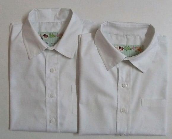 Camisa Infantil Branca manga longa