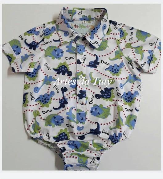 Camisa Body Dinossauro