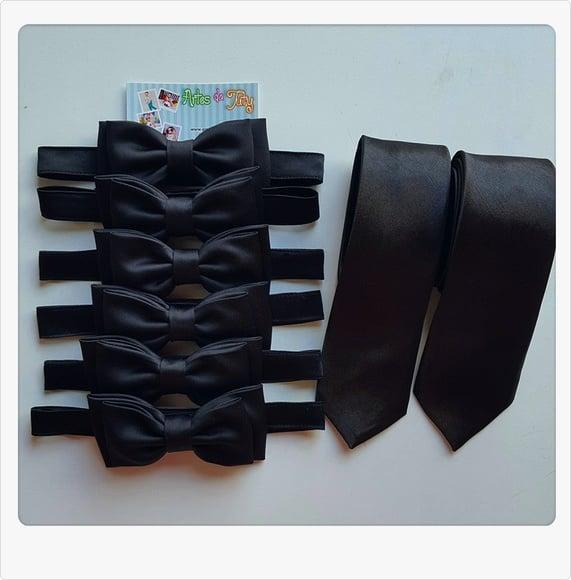 Gravata Borboleta Para Padrinhos Preta