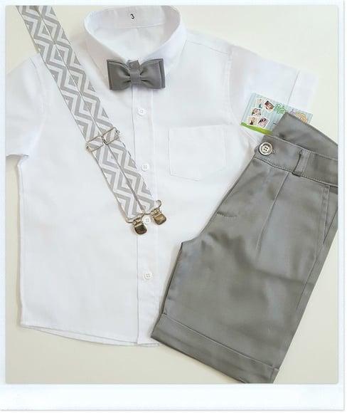 Roupa Pajem Bermuda e Camisa