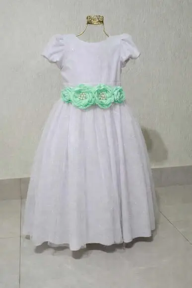 Cinto para Vestido Daminha com Flor