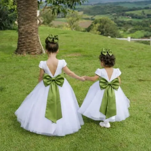 Cinto para Vestido Daminha Verde Oliva