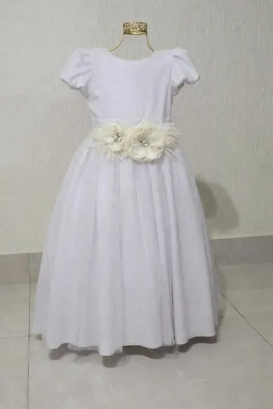 Cinto para Vestido Daminha com Flor