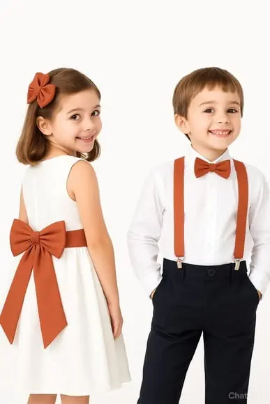 Cinto para Vestido Daminha Terracota